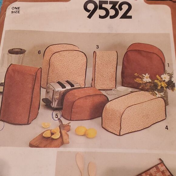 Simplicity 9532 Vintage Pattern Kitchen Appliance Covers Retro - Picture 3 of 7